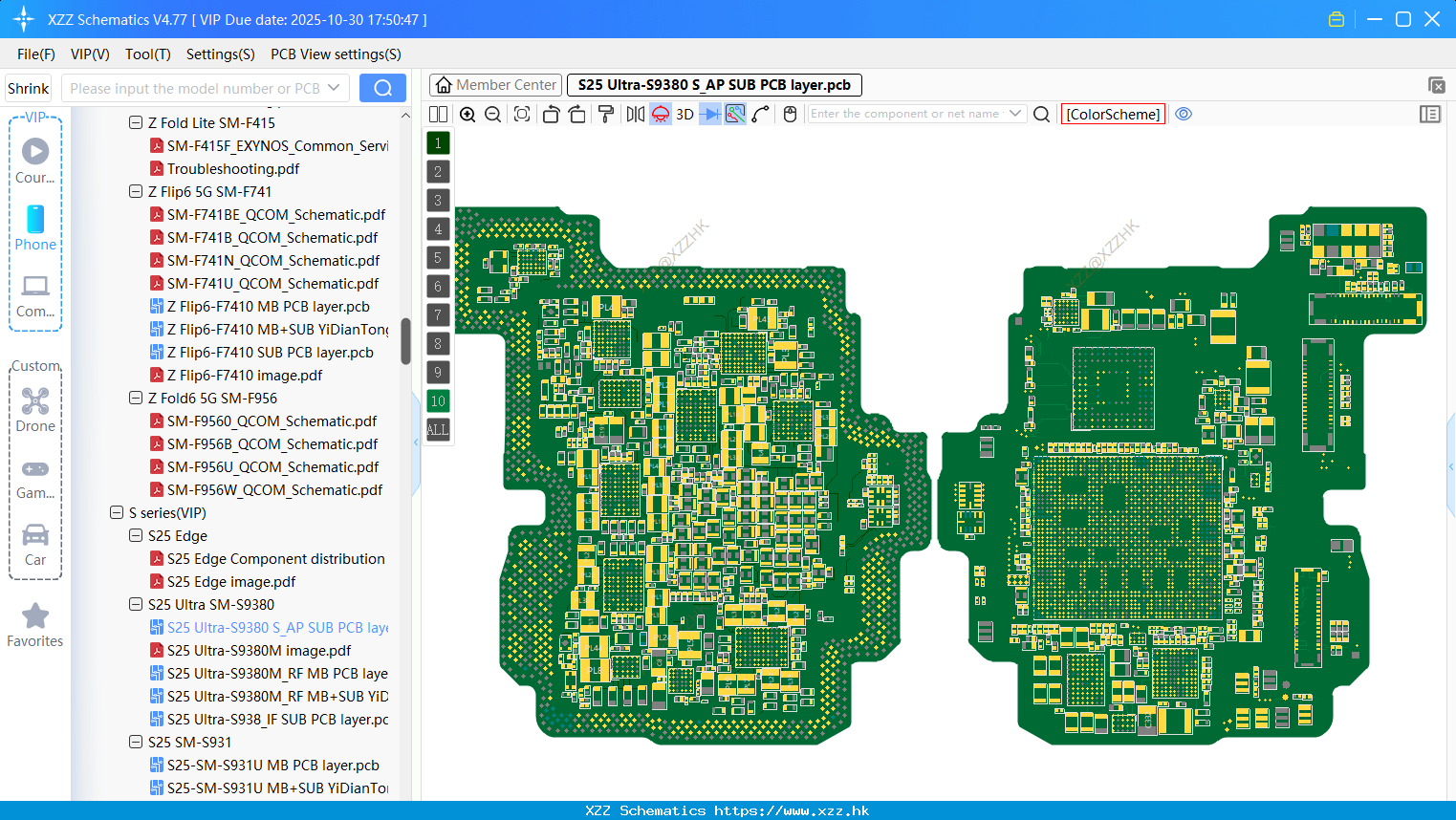 Samsung S25 Ultra-S9380 S_AP SUB PCB Layer